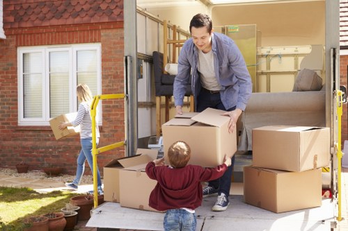 Removal van prepared for a Bloomsbury local move