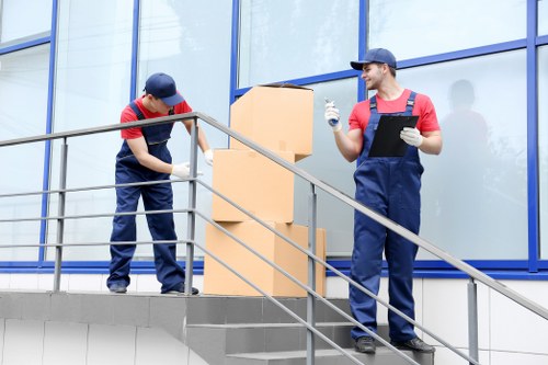 Storage team preparing a clear quote for a Bloomsbury property move