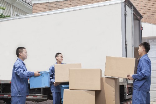 Removal van prepared for a Bloomsbury house move