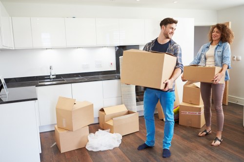 Local moving team handling furniture in Bloomsbury