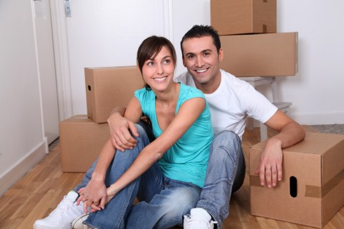 Student belongings organized for mobile self storage in Bloomsbury