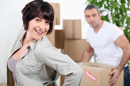 Professional movers handling furniture in Bloomsbury