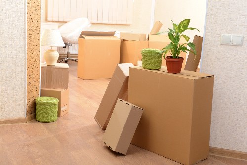 Organized storage boxes and furniture in Bloomsbury