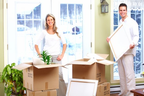 Packed household and office items prepared for long-term storage